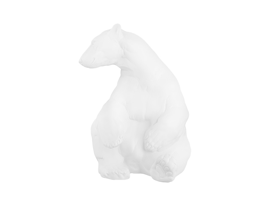 Der Eisbär in Ausführung Biskuitporzellan Weiß von der Porzellan Manufaktur Nymphenburg