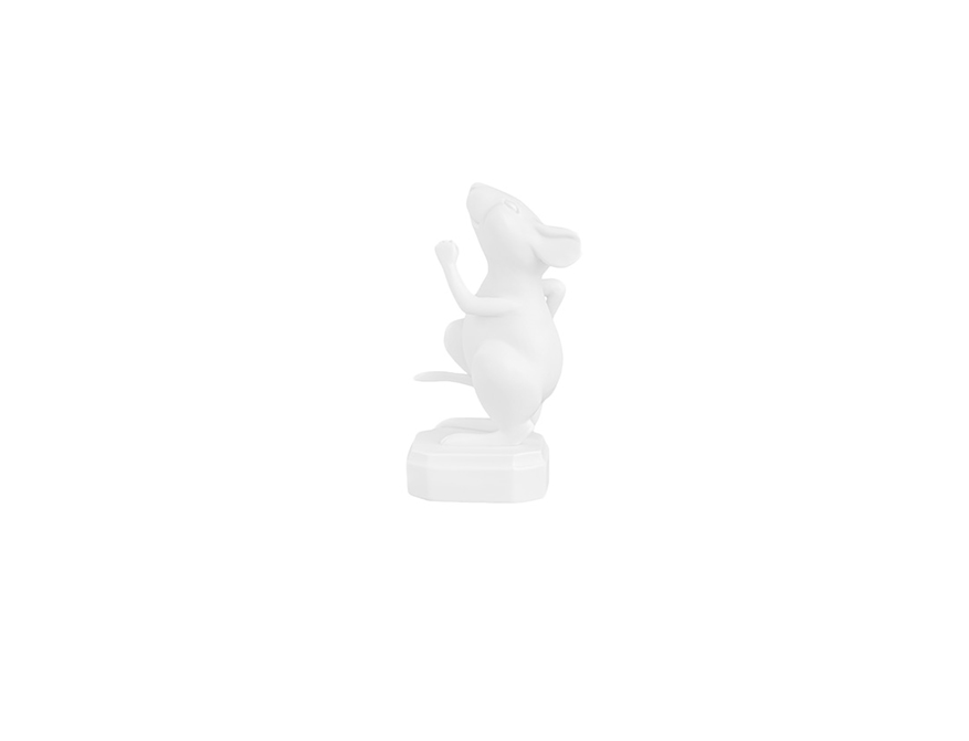 Die Maus Karl der Athlet in der Ausführung Biskuitporzellan Weiß von der Porzellan Manufaktur Nymphenburg