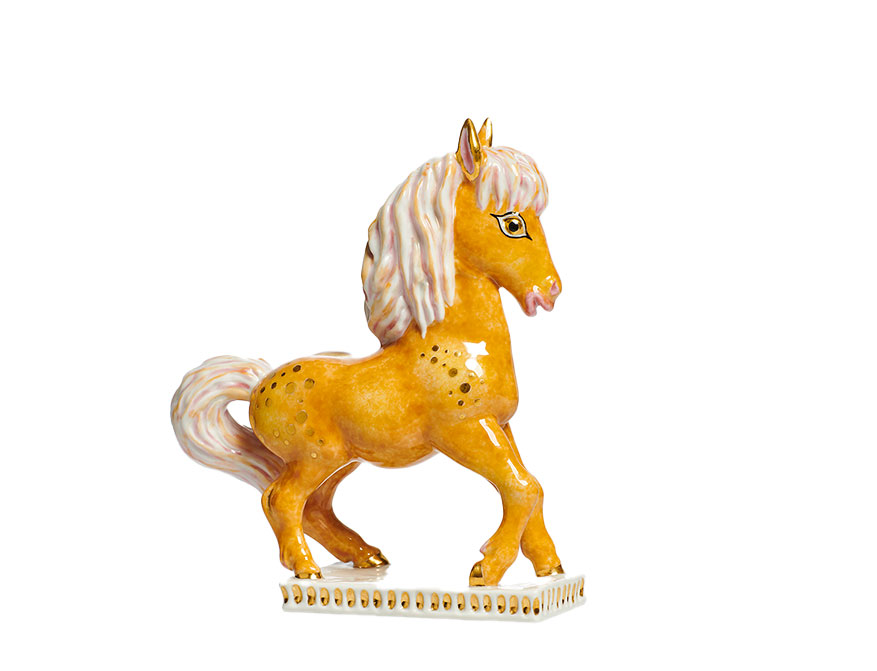 Das Märchen Pony handbemalt und glasiert von der Porzellan Manufaktur Nymphenburg