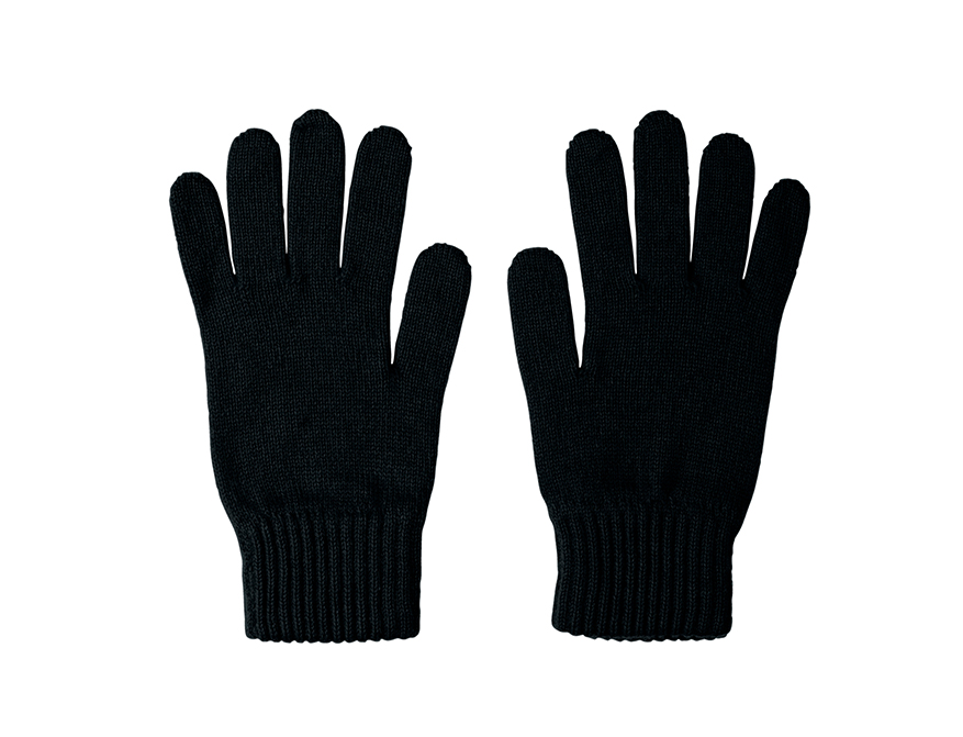 Die Handschuhe Men's Gloves mit breitem Bund in der Farbe Schwarz von Johnstons of Elgin
